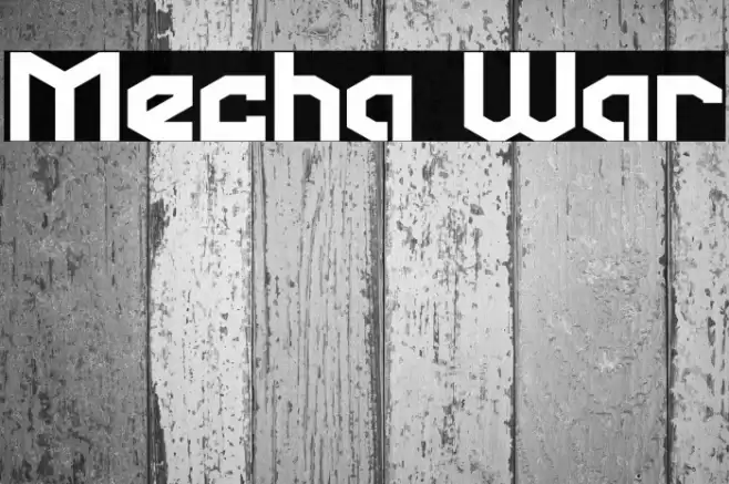 Mecha War Fonte examples