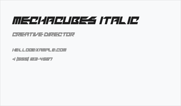 Mechacubes Italic Business Card