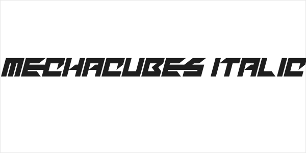 Mechacubes Italic Logo