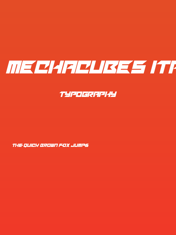 Mechacubes Italic Poster