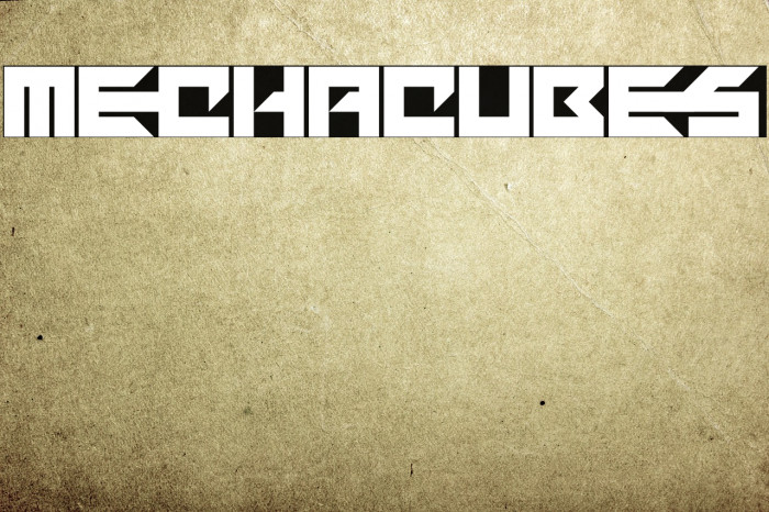 Mechacubes Font examples