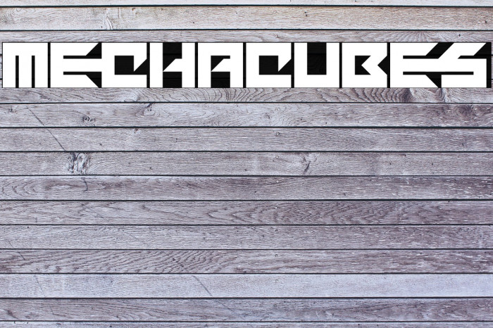 Mechacubes Font examples