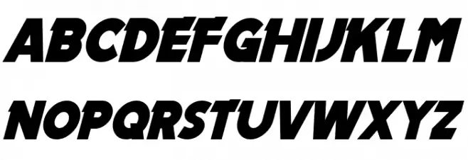 Mechalock Italic Caratteri MAIUSCOLE