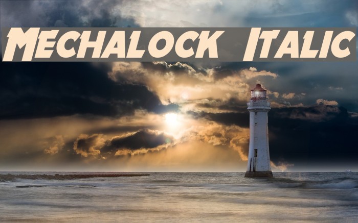 Mechalock Italic Font examples