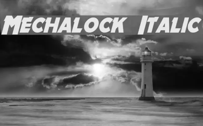 Mechalock Italic Example 3