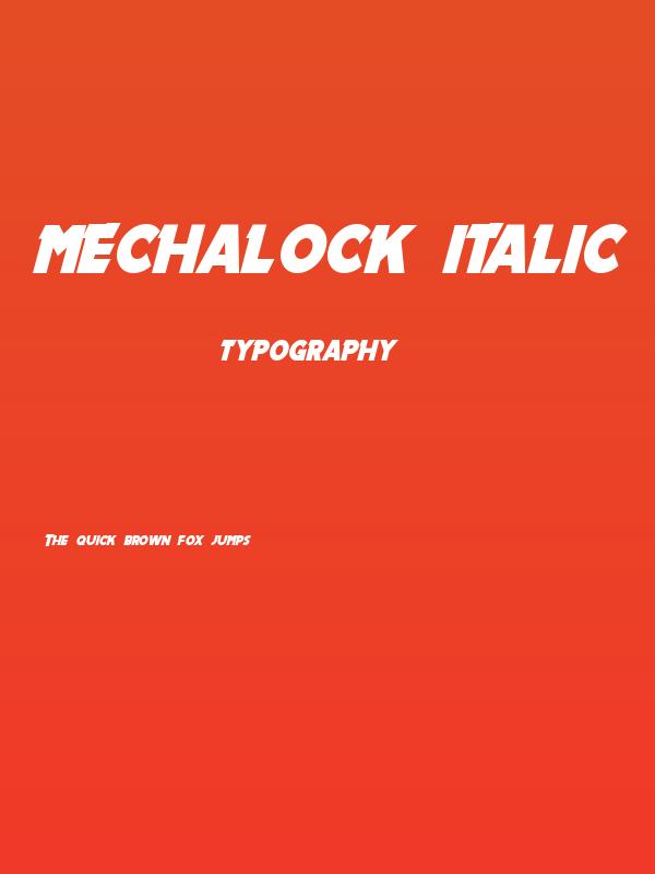 Mechalock Italic Poster