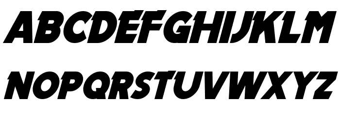 Mechalock Italic Font LOWERCASE