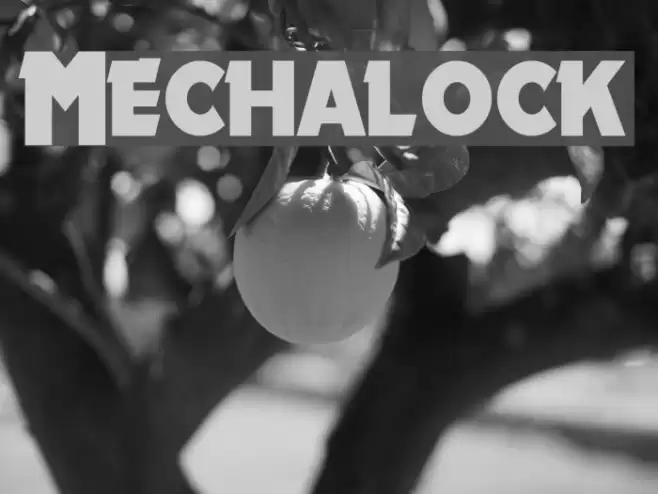 Mechalock Font examples