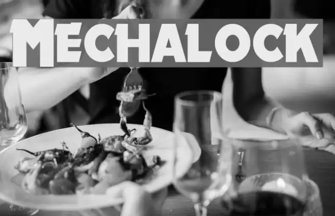 Mechalock Font examples