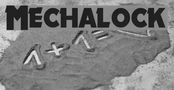 Mechalock Font examples