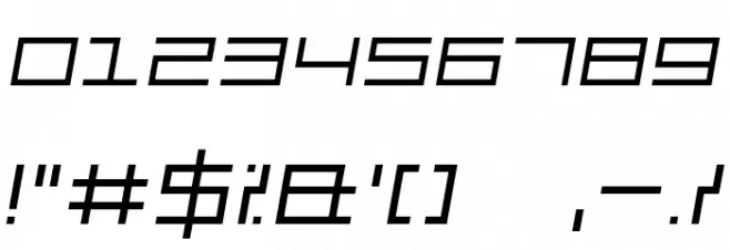 Mechanic Italic خط محارف أخرى
