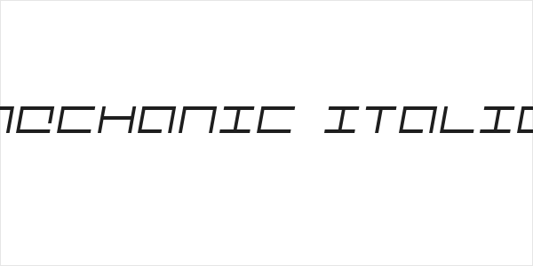 Mechanic Italic Logo