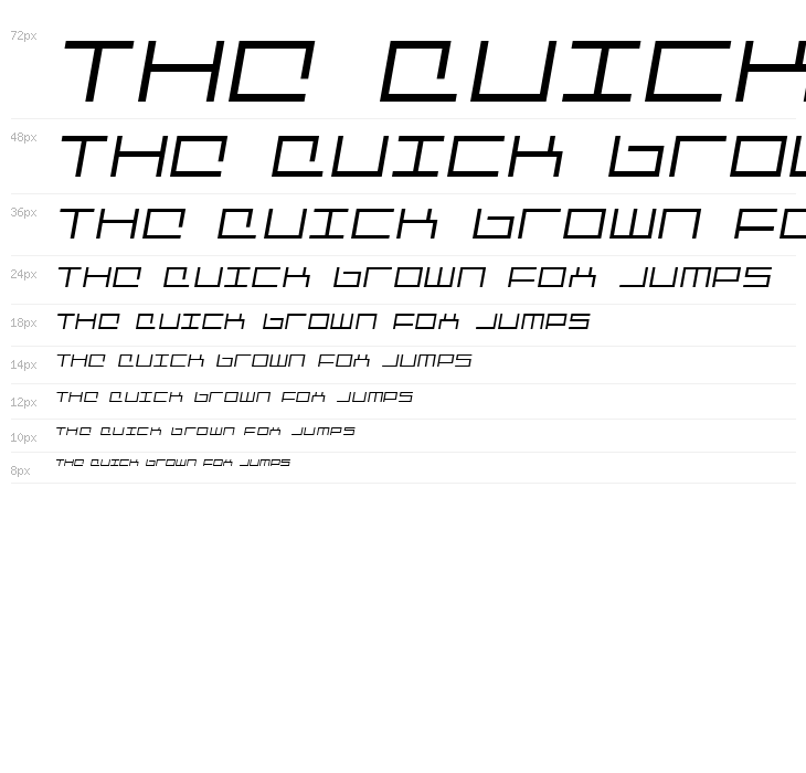 Mechanic Italic Waterfall