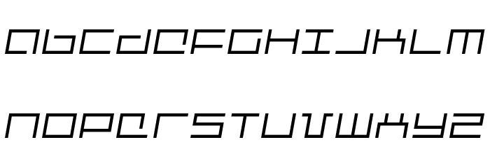 Mechanic Italic Font LOWERCASE
