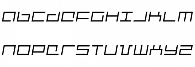 Mechanic Italic خط أحرف صغيرة
