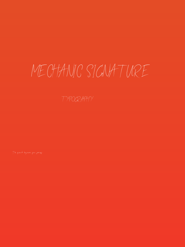 Mechanic signature Poster