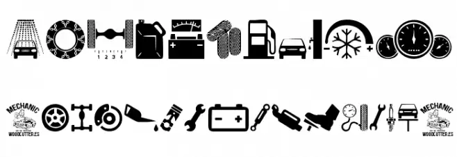 Mechanic Font OTHER CHARS