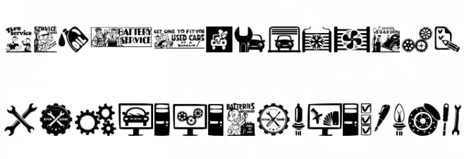Mechanic Font LOWERCASE