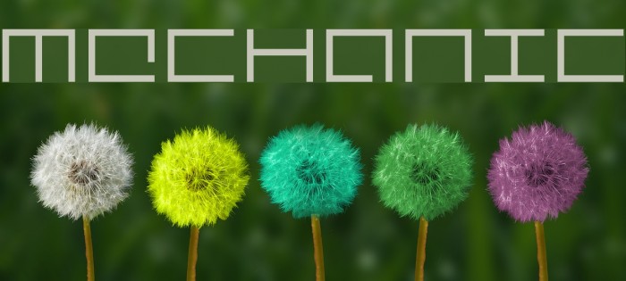 Mechanic Font examples