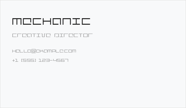 Mechanic Business Card