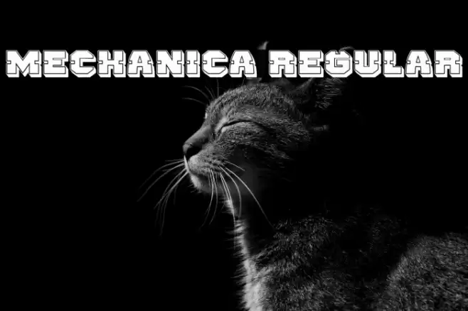 Mechanica Regular Font examples