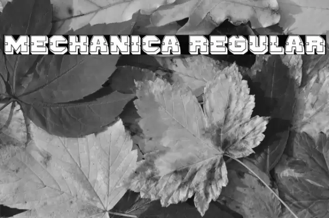 Mechanica Regular Font examples