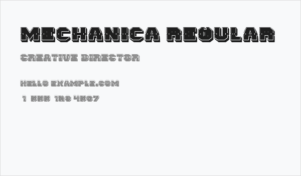 Mechanica Regular Business Card