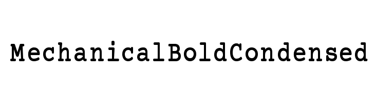 Mechanical Bold Condensed  Free Fonts Download
