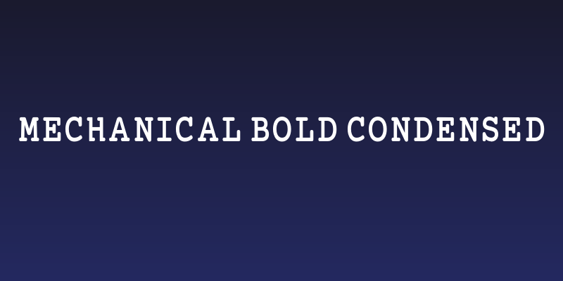 Mechanical Bold Condensed Social Header