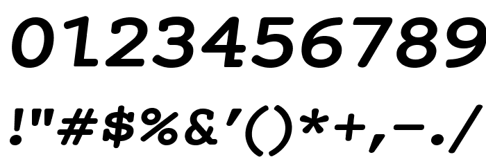 Mechanical Bold Extended Oblique Font OTHER CHARS