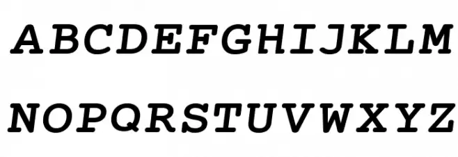 Mechanical Bold Extended Oblique Fonte MAIÚSCULAS