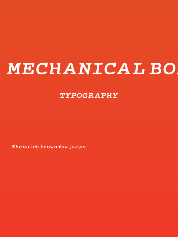 Mechanical Bold Extended Oblique Poster