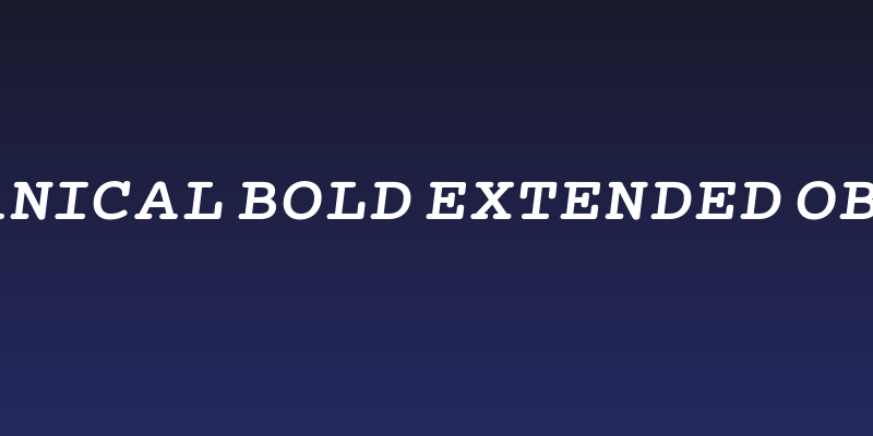 Mechanical Bold Extended Oblique Social Header