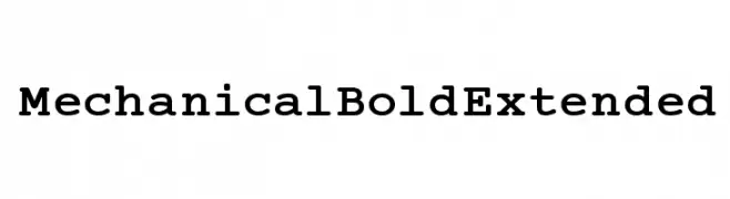 Mechanical Bold Extended  Frei Schriftart Herunterladen
