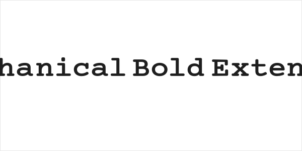 Mechanical Bold Extended Logo
