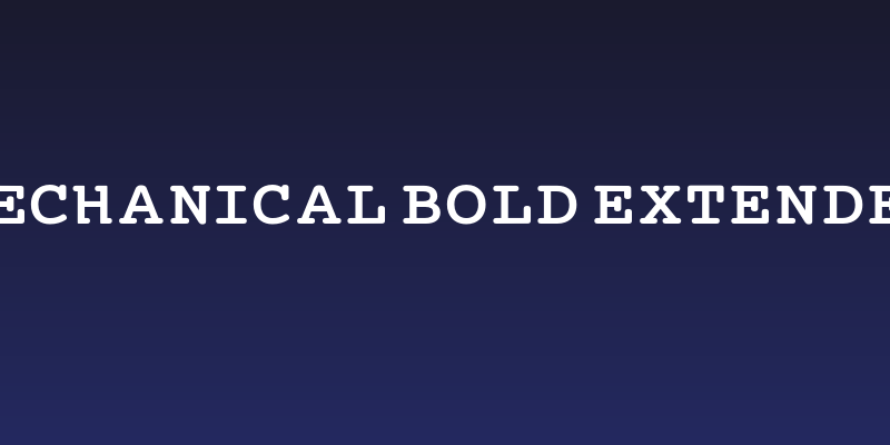 Mechanical Bold Extended Social Header