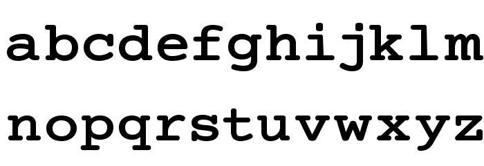 Mechanical Bold Extended Font LOWERCASE
