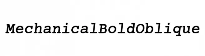 Mechanical Bold Oblique  Fuentes Gratis Descargar