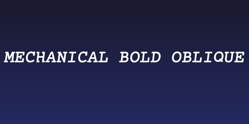Mechanical Bold Oblique Social Header
