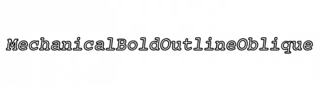 Mechanical Bold Outline Oblique  baixar fontes gratis