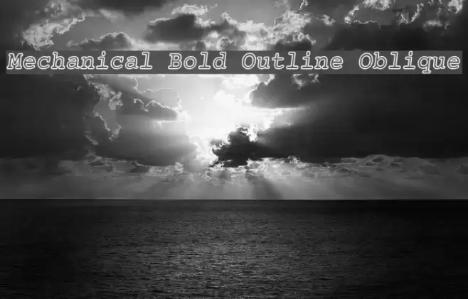 Mechanical Bold Outline Oblique Polices examples