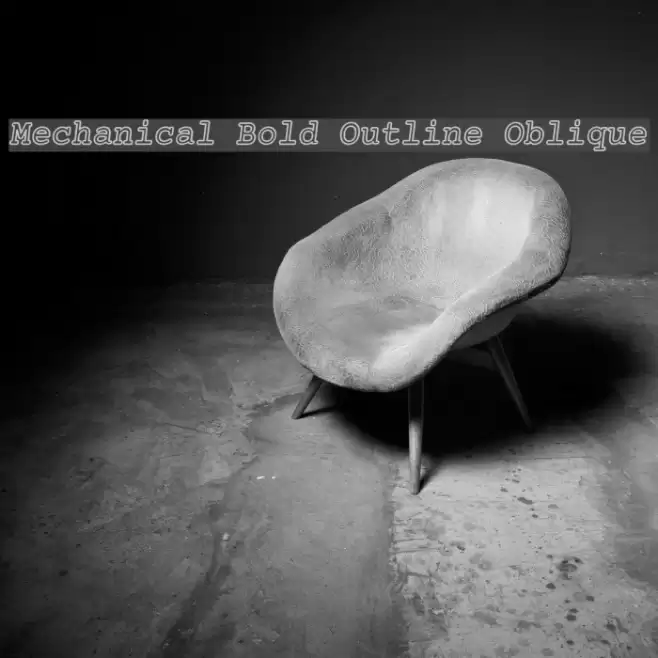Mechanical Bold Outline Oblique Polices examples