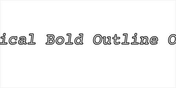 Mechanical Bold Outline Oblique Logo