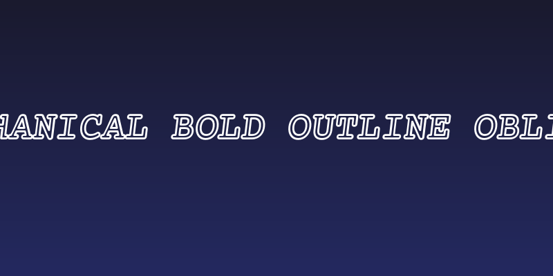 Mechanical Bold Outline Oblique Social Header