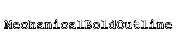 Mechanical Bold Outline  Fuentes Gratis Descargar