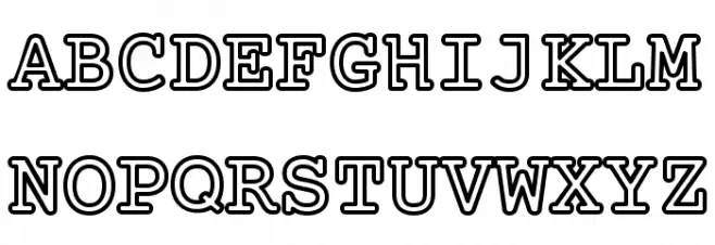 Mechanical Bold Outline خط أحرف كبيرة