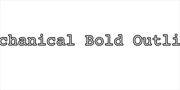 Mechanical Bold Outline Logo