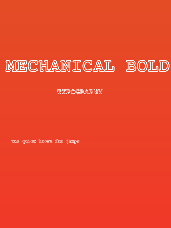 Mechanical Bold Outline Poster