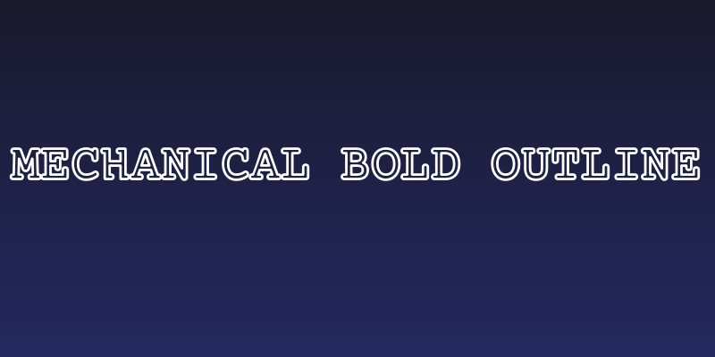 Mechanical Bold Outline Social Header