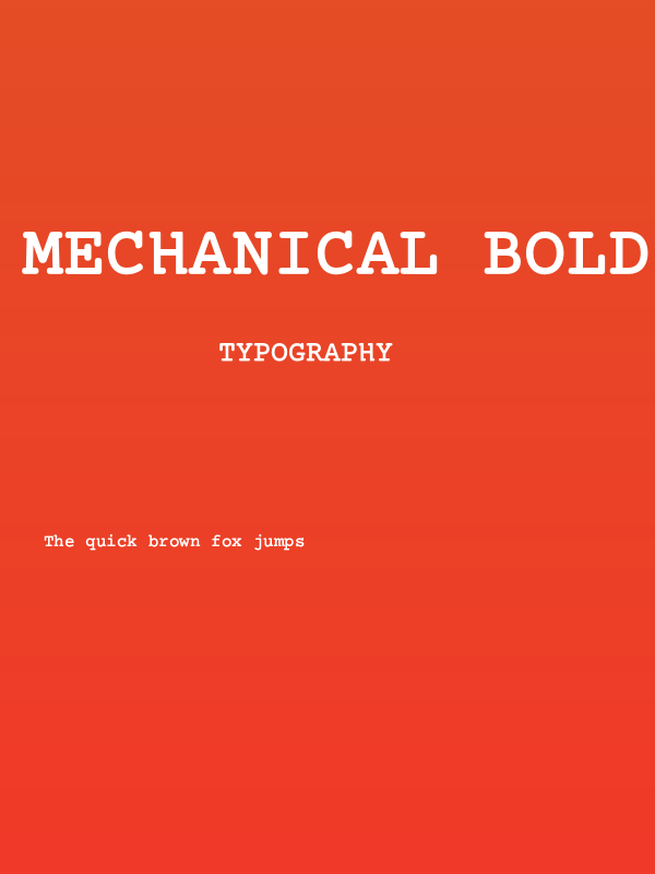 Mechanical Bold Poster